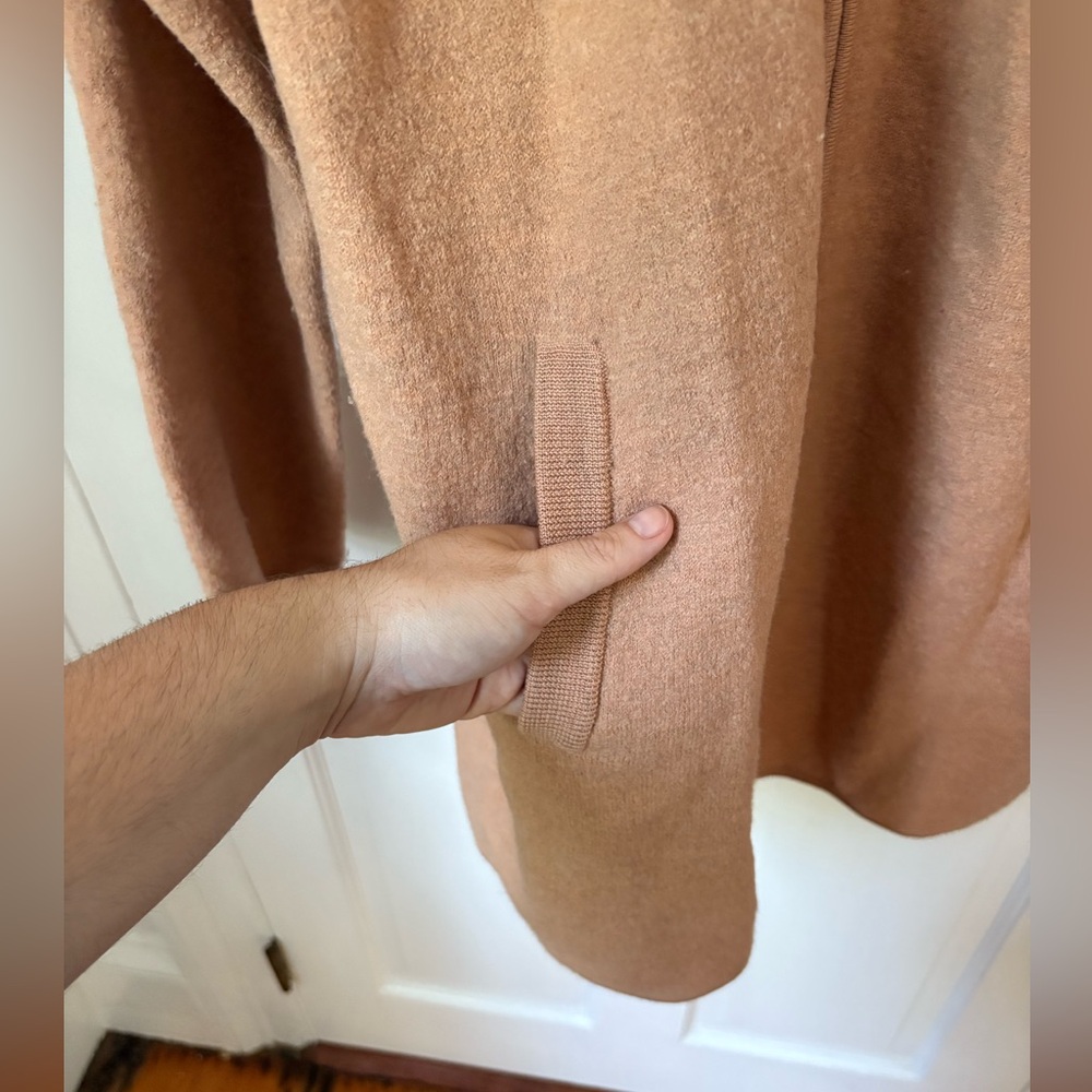 Madewell Bomber-Sweater-Jacket in Bright Apricot, Size Extra Large (XL) - Picture 6 of 11